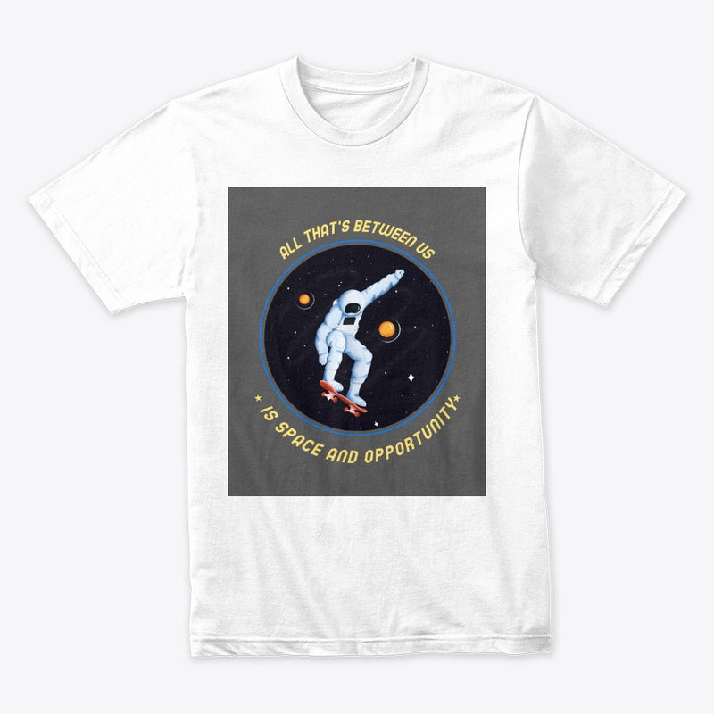 Spacehed/Skater Vibe--Worlds Collide Premium Ring-Spun Cotton T-Shirt