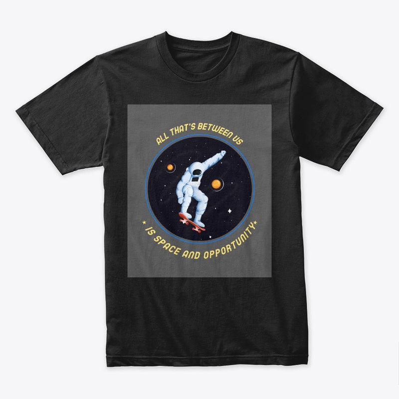 Spacehed/Skater Vibe--Worlds Collide Premium Ring-Spun Cotton T-Shirt