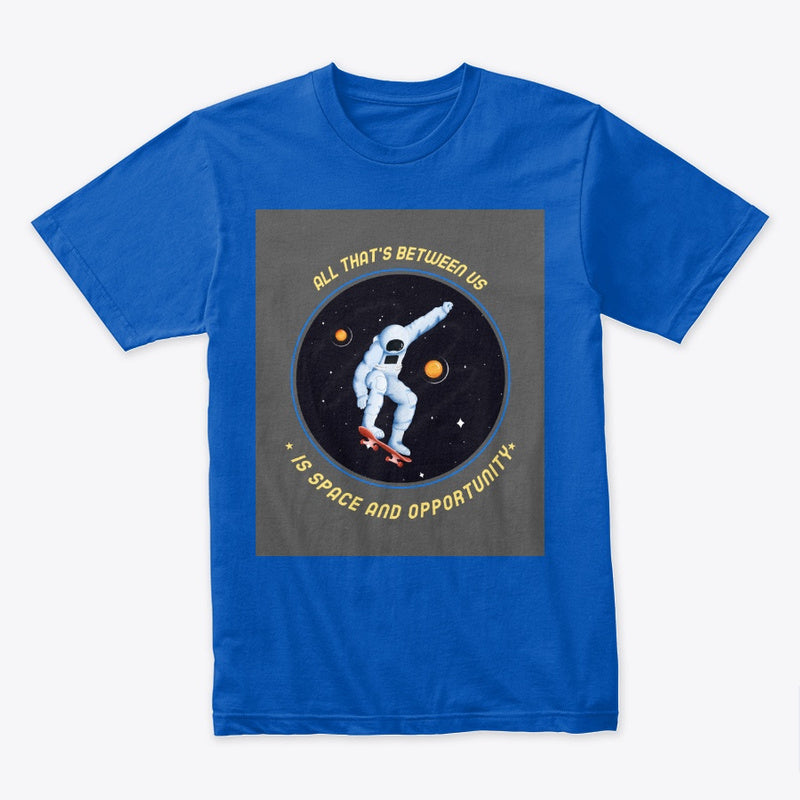 Spacehed/Skater Vibe--Worlds Collide Premium Ring-Spun Cotton T-Shirt