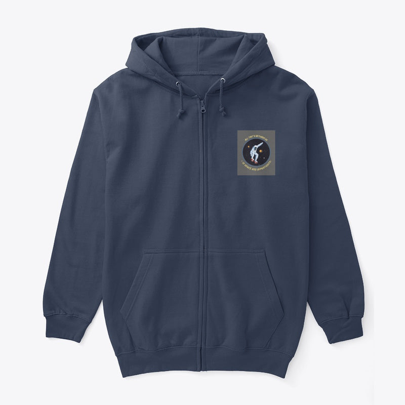 Spacehed/Skater Vibe--Worlds Collide Unisex Full Zip Hoodie
