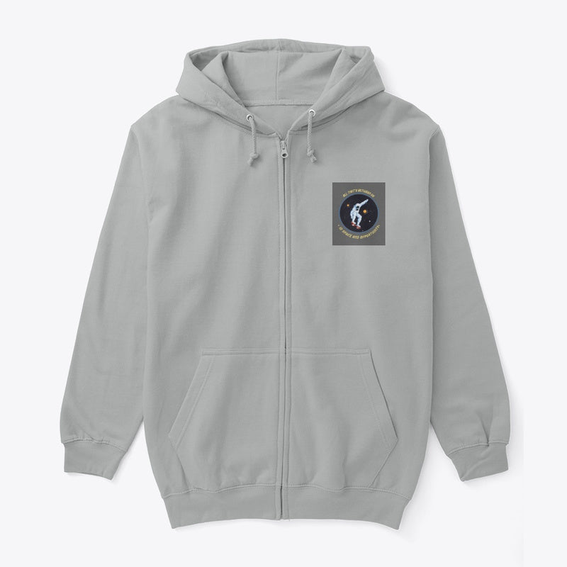 Spacehed/Skater Vibe--Worlds Collide Unisex Full Zip Hoodie