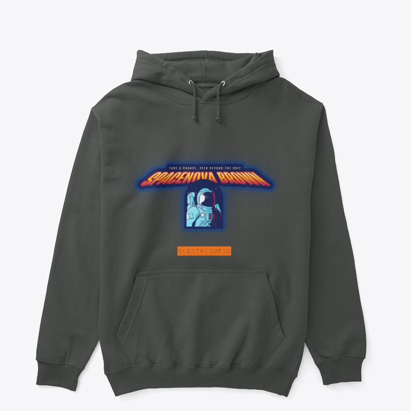 Spacenova Brown Unisex Classic Pullover Hoodie