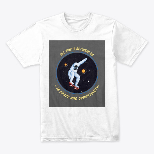 Spacehed/Skater Vibe--Worlds Collide Premium Ring-Spun Cotton T-Shirt