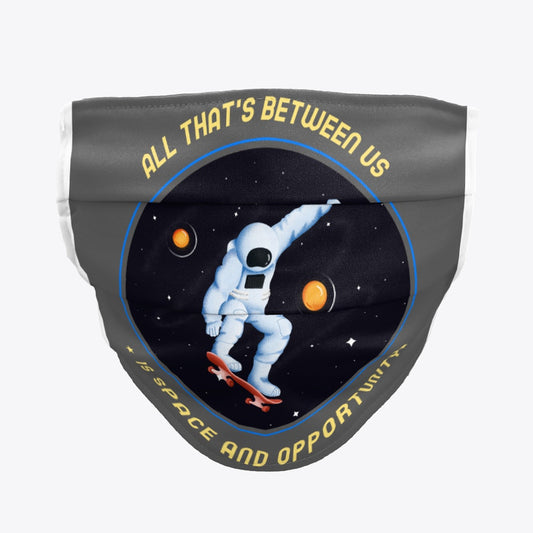 Spacehed/Skater Vibe--Worlds Collide Cloth Face Mask