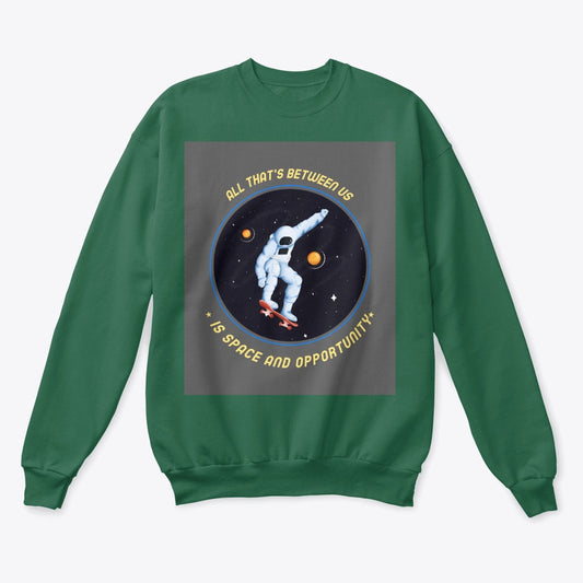 Spacehed/Skater Vibe--Worlds Collide Unisex Classic Crewneck Sweatshirt